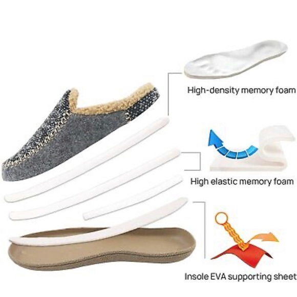 COPY - GUMUSSERVI Men’s Moccasin Memory Foam Slippers - Picture 2 of 4